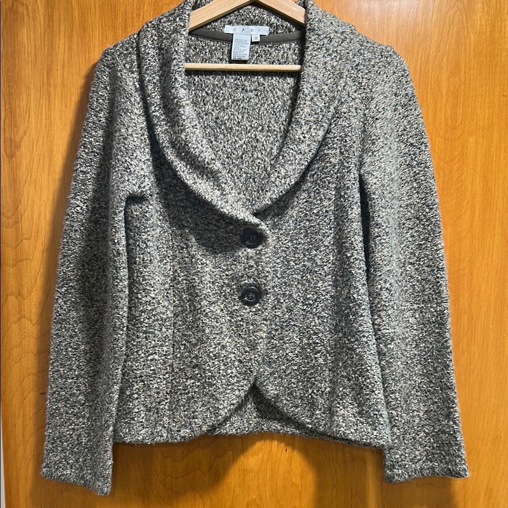 CAbi Gray Blazer with Shawl Collar